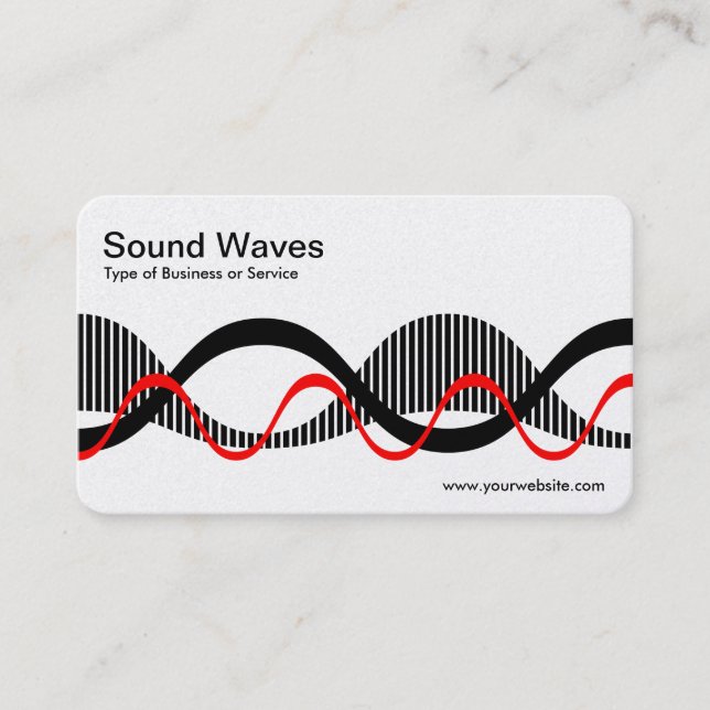 Sound Waves 02 - (Platinum) Business Card (Front)