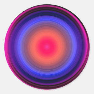 Sound Waves Cycles Voice Waving Liquid Light Vibes Classic Round Sticker