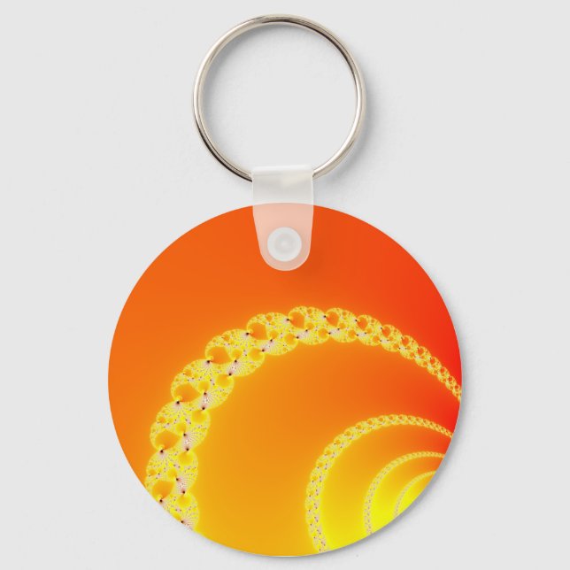 Sound Waves Fractal Art Keychain (Front)