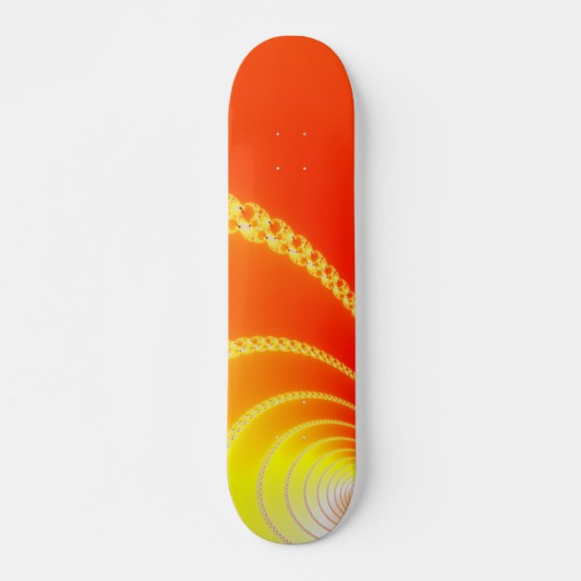 Sound Waves Fractal Art Skateboard (Front)