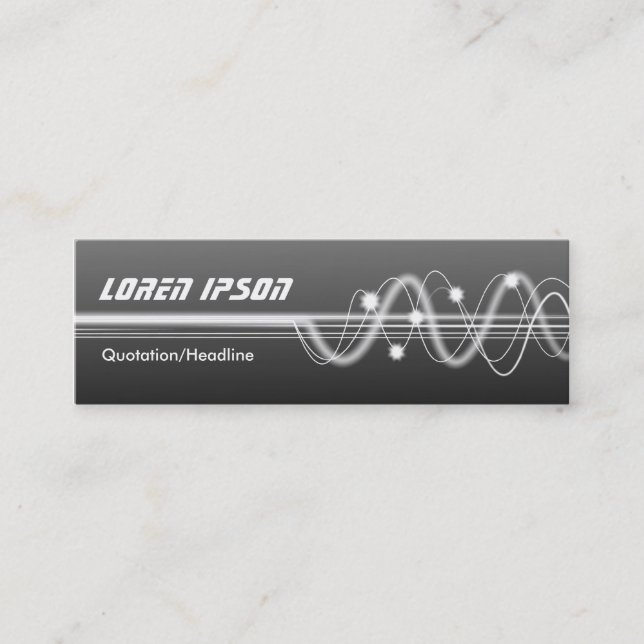 Sound Waves II - Shaded Grey Mini Business Card (Front)