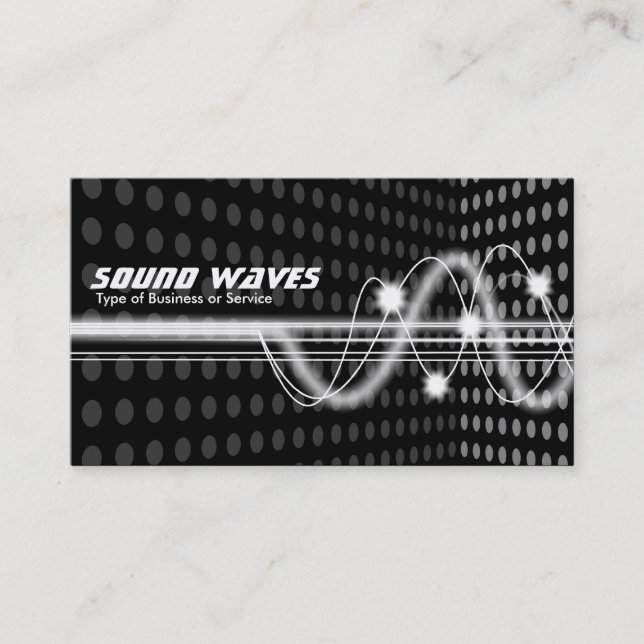 Sound Waves - Spot Corner Business Card (Front)