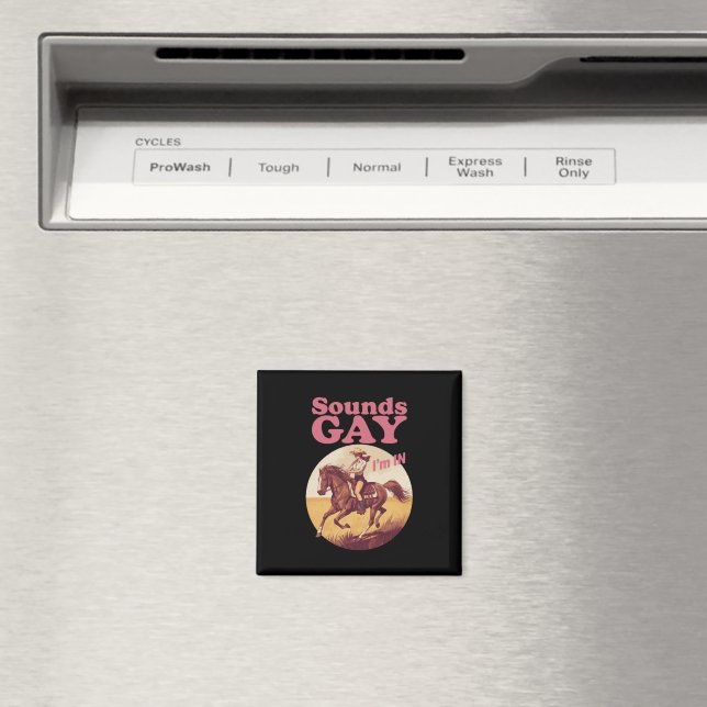 Sounds Gay I'm In Lesbian Western Pride Progress  Magnet (In Situ (Dishwasher))