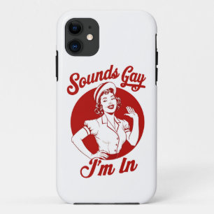 Sounds Gay I'm In Vintage Lesbian Cowgirl Howdy  iPhone 11 Case