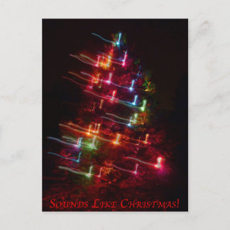 Sounds Like Christmas (Tree & Notes) Holiday Postcard