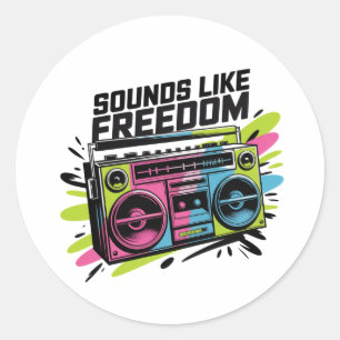 Sounds Like Freedom Classic Round Sticker