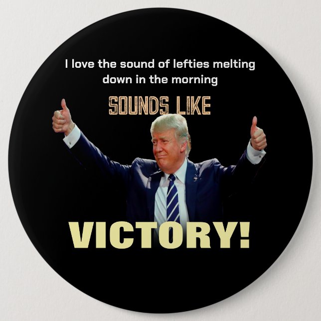 Sounds Like Victory! 6 Inch Round Button (Front)