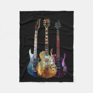 Sounds of music. Colorful guitar Fleece Blanket