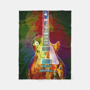Sounds of music. Colourful guitar Fleece Blanket