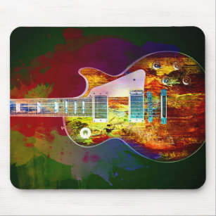 Sounds of music. Colourful guitar Mouse Pad
