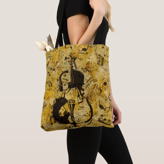 Sounds of music. Violin Tote Bag (Close Up)