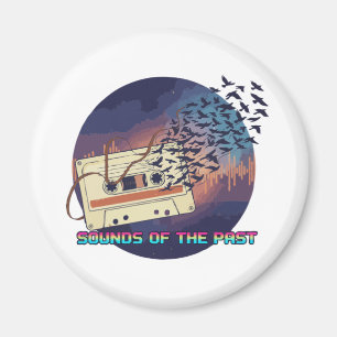 Sounds of the Past Retro 80s Cassette Tape Music  Magnet