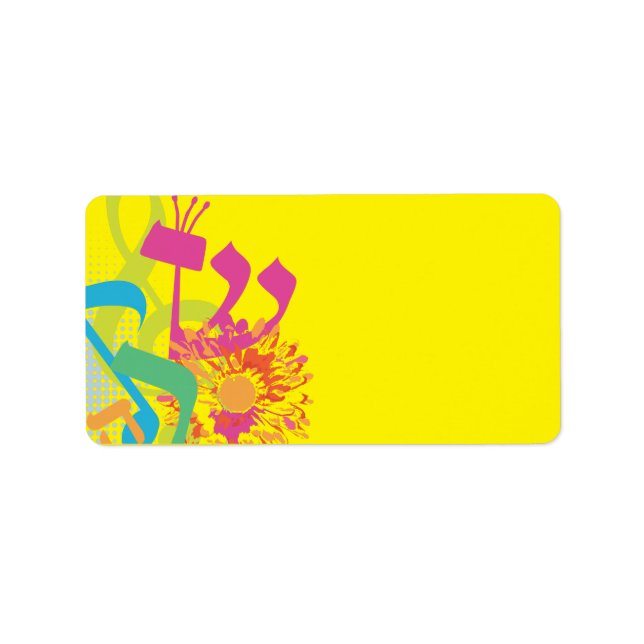 SOUNDS OF THE TORAH FLORAL Print your own Label (Front)