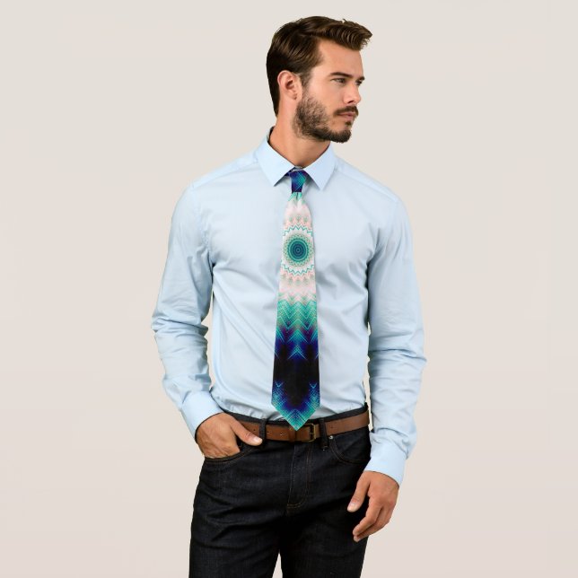 Soundwave Mandala Tie (In Situ)