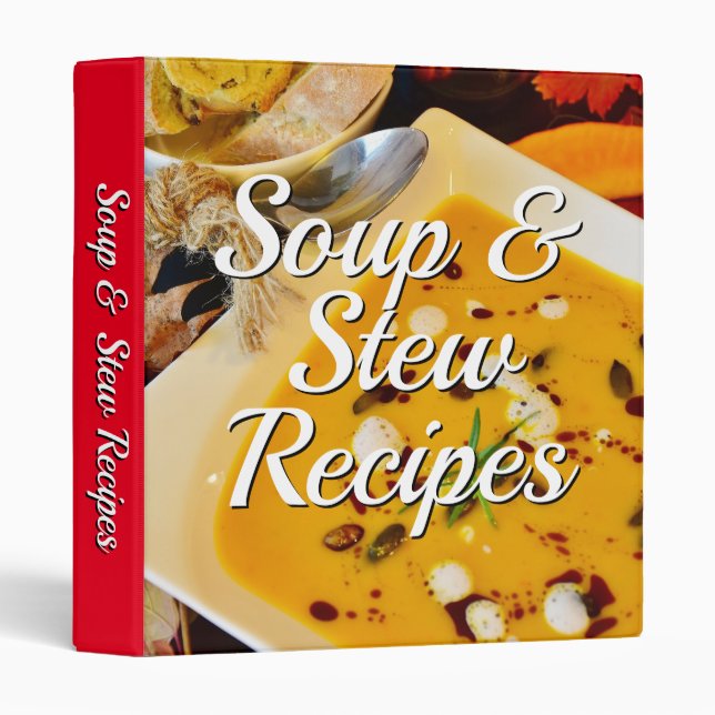 Soup and Stew Recipes Binder (Front/Spine)