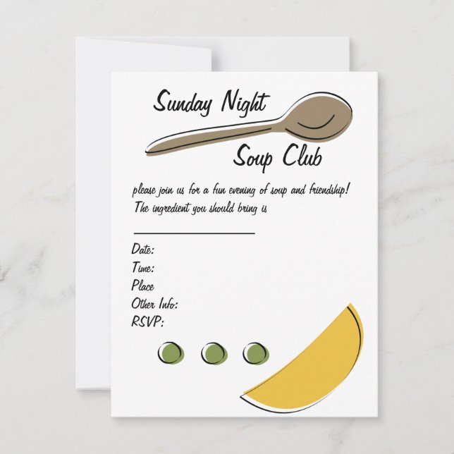 Soup Club Invitation (Front)