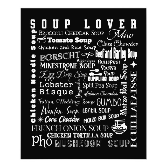 Soup Lover Soups Photo Print (Front)