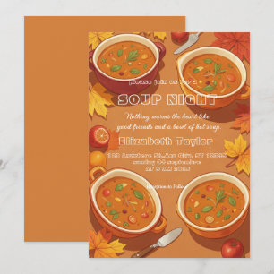 Soup Night Dinner Party Invitations
