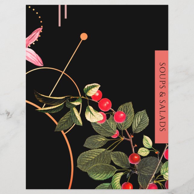 Soup & Salad | Recipe Insert | Black Red Cherries (Front)
