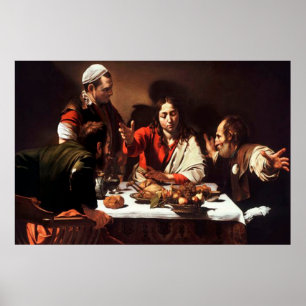 Souper à Emmaus Analyse Caravaggio Poster