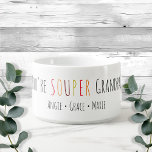 Souper Grandpa Fun Font  Bowl<br><div class="desc">You're Souper Grandpa! Custom personalized name soup/chili bowl. Great for Christmas,  father's day,  birthday,  or any occasion gifts.  Yes the bowl is microwave and dishwasher safe. Change the text to anything you like with the custom template option.</div>