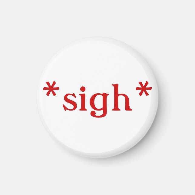 Soupir : magnet (blanc) (Devant)