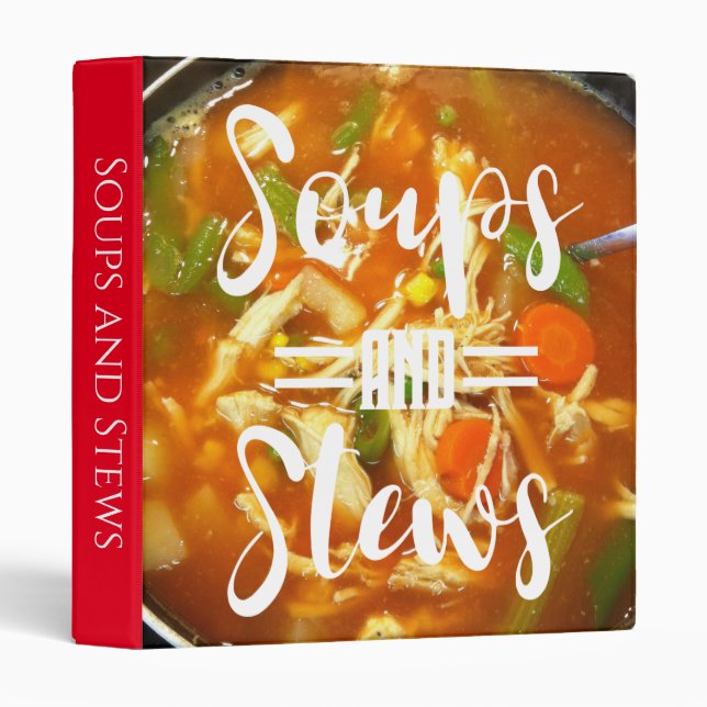 Soups and Stews Recipes Binder (Front/Spine)