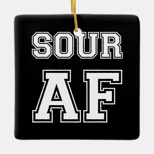 SOUR AF PING PONG BALL CERAMIC ORNAMENT (Front)