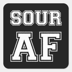 SOUR AF SQUARE STICKER