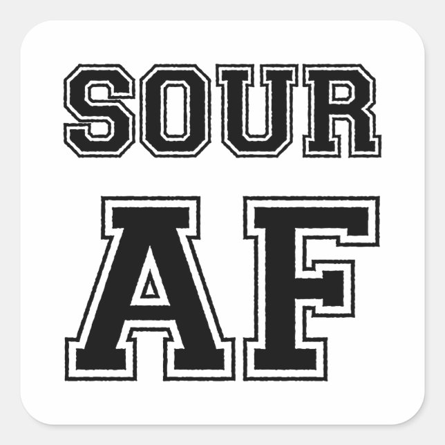 SOUR AF SQUARE STICKER (Front)