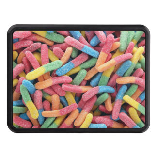 Sour Gummy Worms Candy Fun Colourful Trailer Hitch Cover
