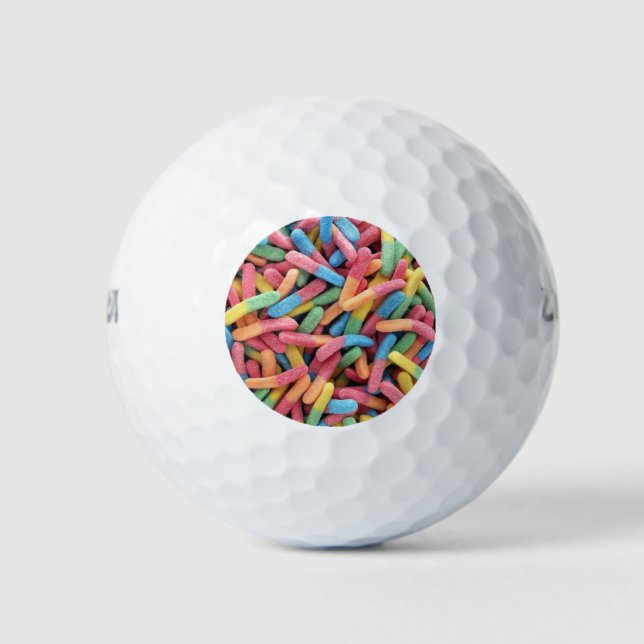 Sour Gummy Worms Golf Balls (Front)