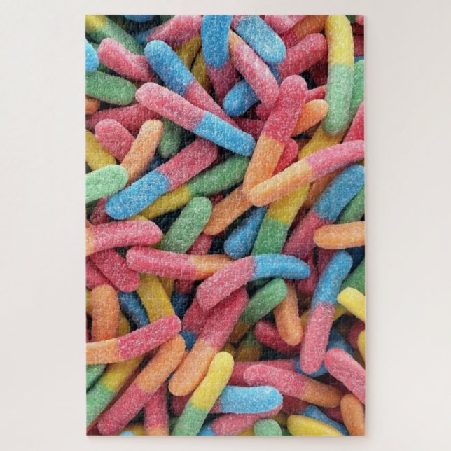 Sour Gummy Worms Jigsaw Puzzle (Vertical)