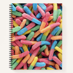 Sour Gummy Worms Notebook