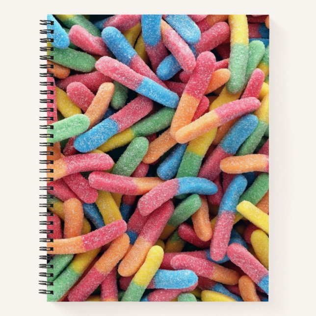 Sour Gummy Worms Notebook (Front)
