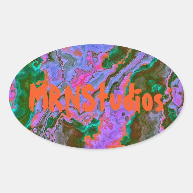 Sour Marble   Oval Sticker (Front)