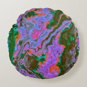 Sour Marble Round Pillow