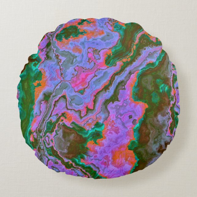 Sour Marble  Round Pillow (Front)