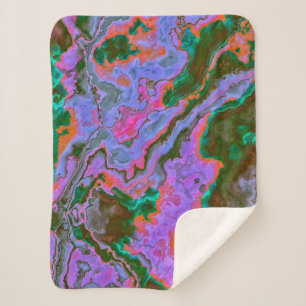 Sour Marble Sherpa Blanket