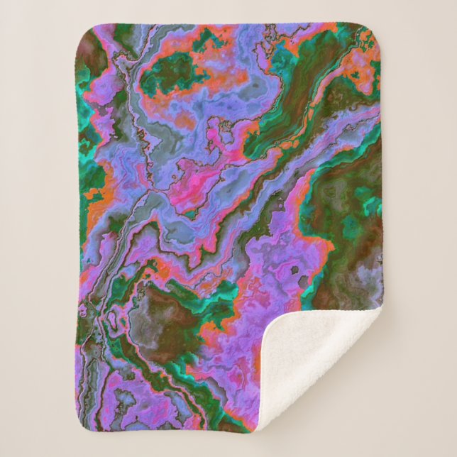 Sour Marble  Sherpa Blanket (Front)