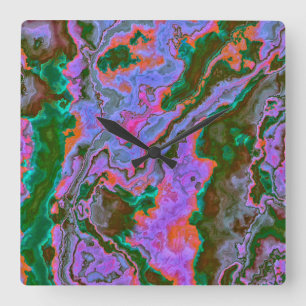 Sour Marble   Square Wall Clock