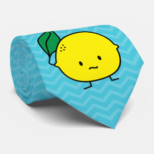 Sour yellow lemon leaf citrus fruit lemony tie