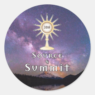 Source and Summit: Holy Eucharist  Classic Round Sticker