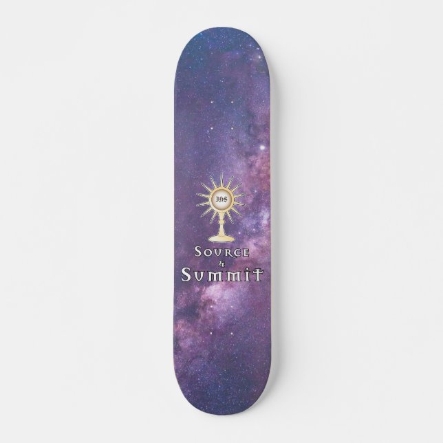 Source and Summit: Holy Eucharist Skateboard (Front)