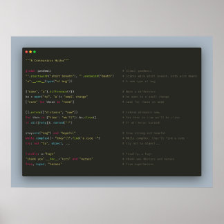 Source Code Poem Poster