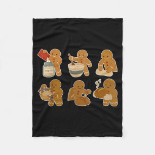 Sourdough Bread Christmas Gingerbread Homemaker Ba Fleece Blanket