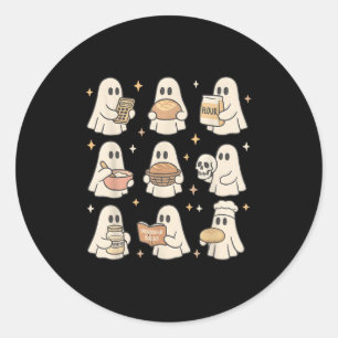 Sourdough Bread Halloween Cute Ghost Homemaker Bak Classic Round Sticker