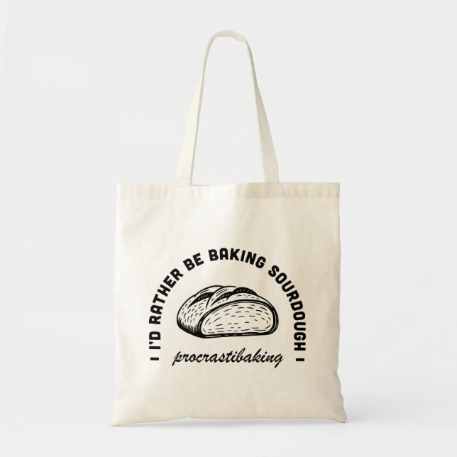 Sourdough bread lover funny tradwife quotes tote bag (Front)