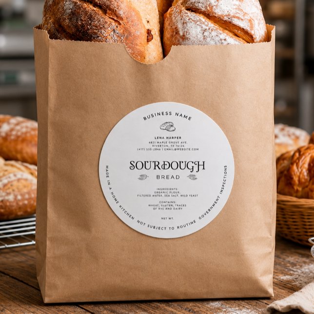 Sourdough Bread Modern Cottage Law Label (Creator Uploaded)
