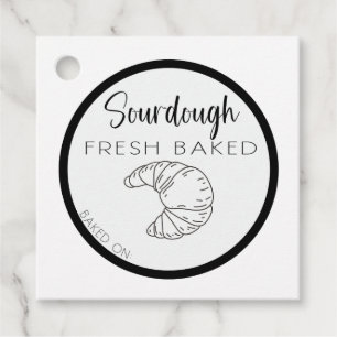 SOURDOUGH CROISSANT TAGS, bakery tags, bakesale Favour Tags